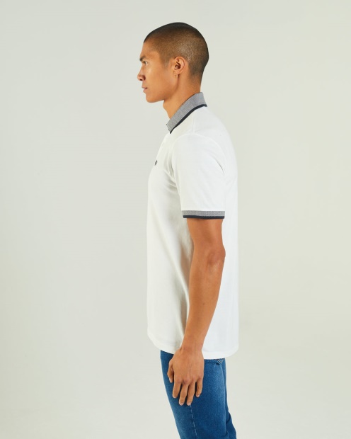 Lacazette Polo Dove Diesel UK White