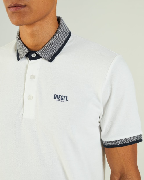 Lacazette Polo Dove Diesel UK White