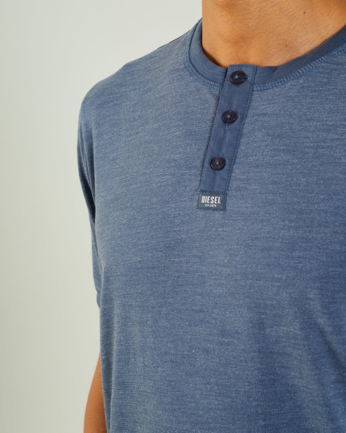 Diesel UK Marcel Tee Steel Indigo Blue