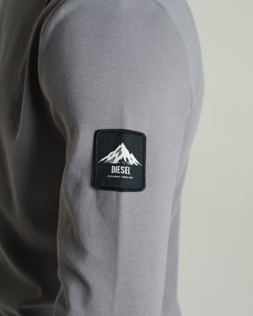 Diesel UK Olympic Ls Tee Rock Climb Grey