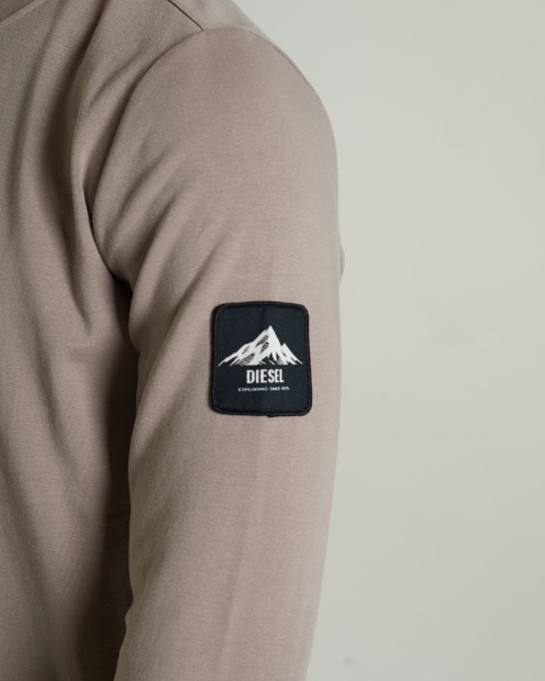 Grey Diesel UK Olympic Ls Tee Stone Biscuit