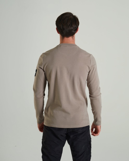 Grey Diesel UK Olympic Ls Tee Stone Biscuit