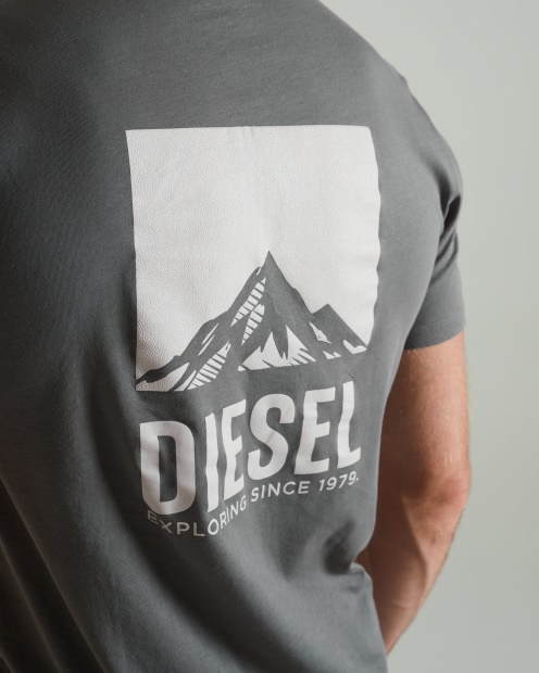 Wilderness Tee Rock Climb Diesel UK Grey