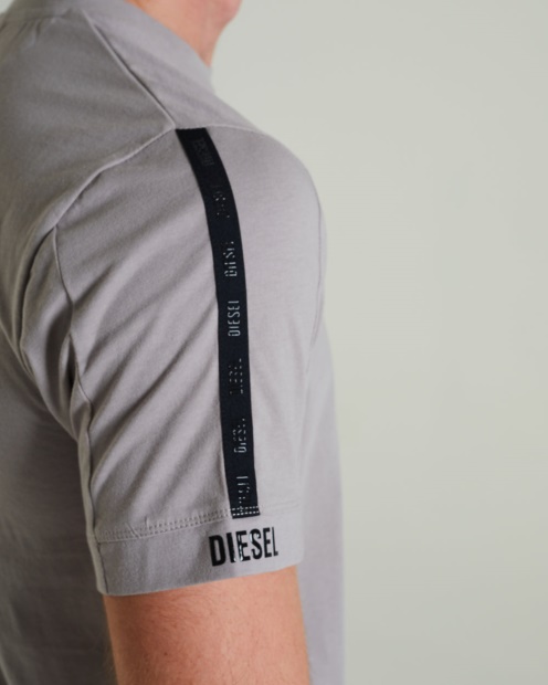 Light Grey Tiberius Tee Fossil Stone Diesel UK