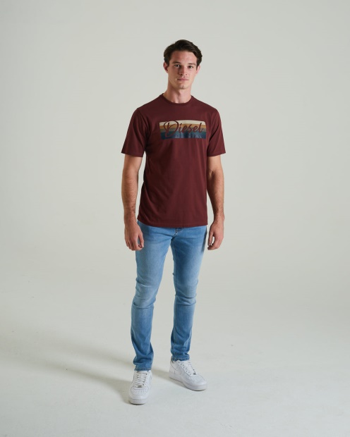 Diesel UK Patricio Tee Vineyard Red