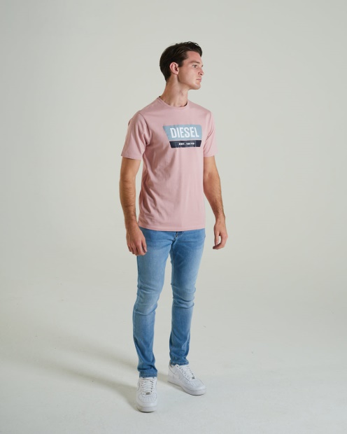 Diesel UK Penn Tee Cherry Pink