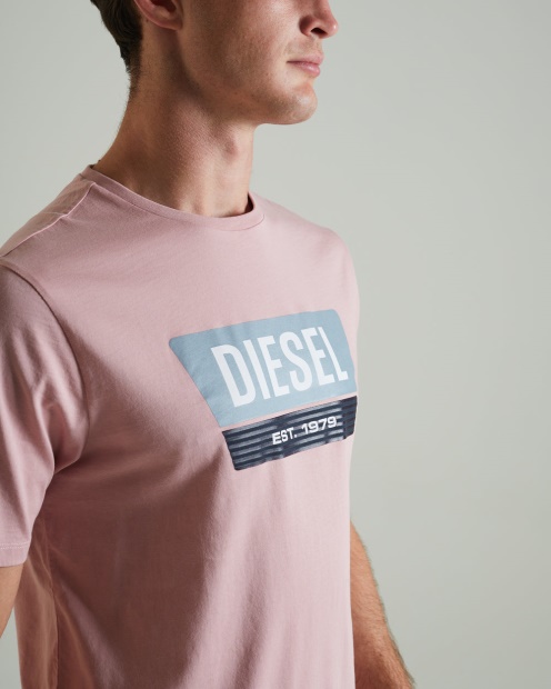 Diesel UK Penn Tee Cherry Pink