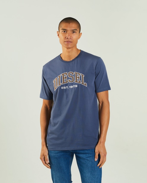 Diesel UK Ronnie Tee Steel Indigo Blue