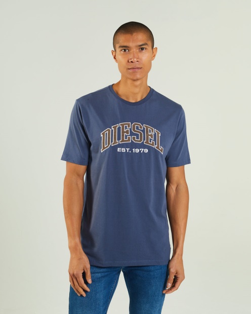 Diesel UK Ronnie Tee Steel Indigo Blue