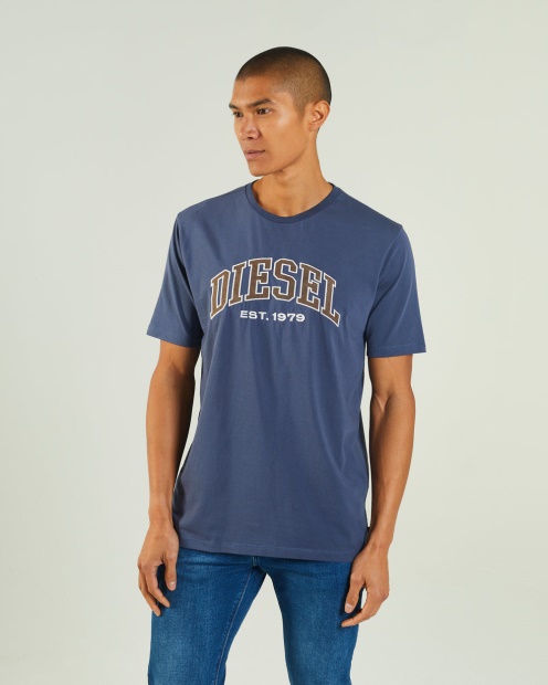 Diesel UK Ronnie Tee Steel Indigo Blue