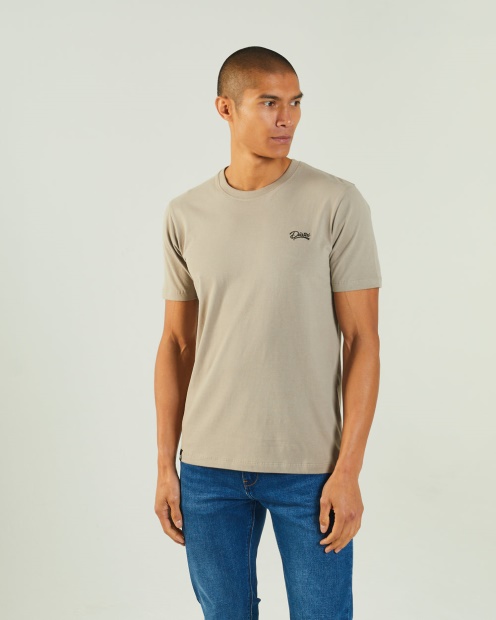 Diesel UK Basic Scott O Neck Tee Rock Biscuit Beige