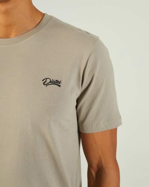 Diesel UK Basic Scott O Neck Tee Rock Biscuit Beige