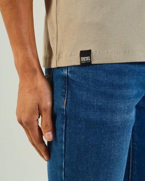 Diesel UK Basic Scott O Neck Tee Rock Biscuit Beige