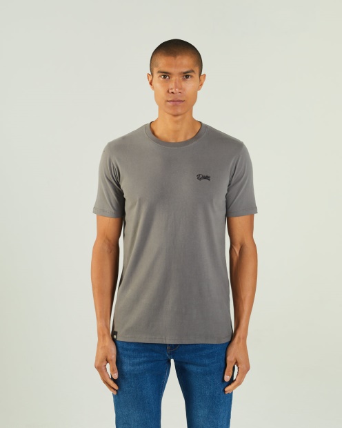 Grey Basic Scott O Neck Tee Rock Climb Diesel UK