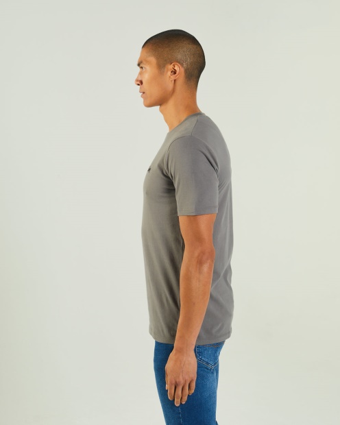 Grey Basic Scott O Neck Tee Rock Climb Diesel UK