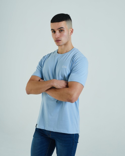 Diesel UK Basic Scott O Neck Tee Natural Blue