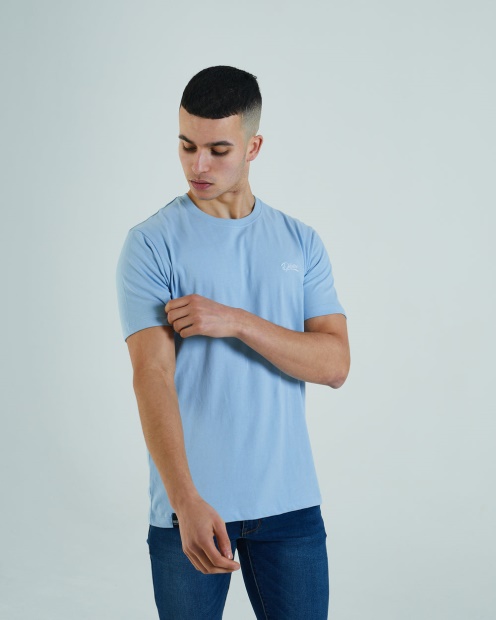 Diesel UK Basic Scott O Neck Tee Natural Blue