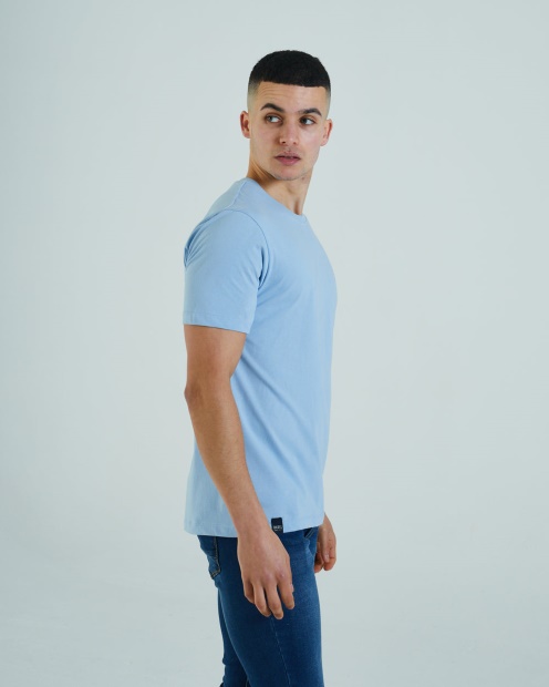 Diesel UK Basic Scott O Neck Tee Natural Blue