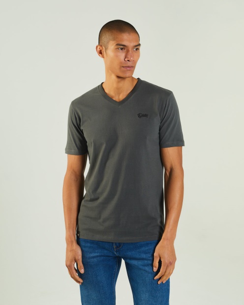 Green Basic Scott V Neck Tee Pine Green Diesel UK