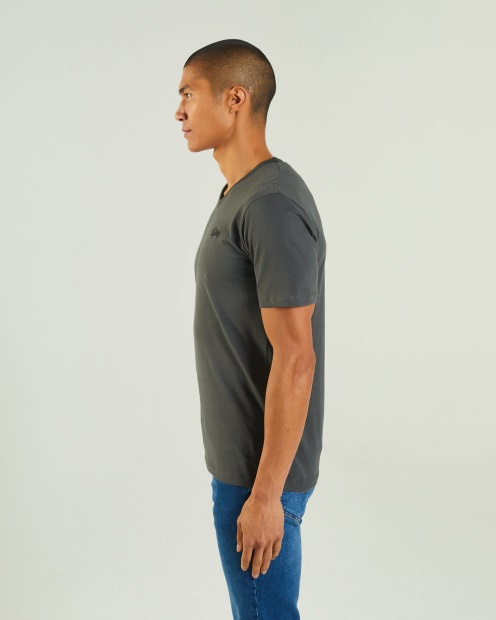 Green Basic Scott V Neck Tee Pine Green Diesel UK