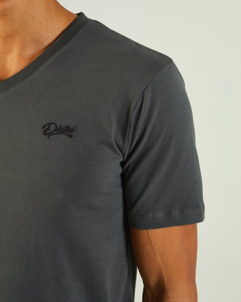 Green Basic Scott V Neck Tee Pine Green Diesel UK