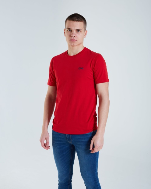 Basic Scott O Neck Tee Barbados Cherry Diesel UK Red