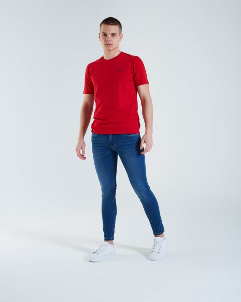 Basic Scott O Neck Tee Barbados Cherry Diesel UK Red