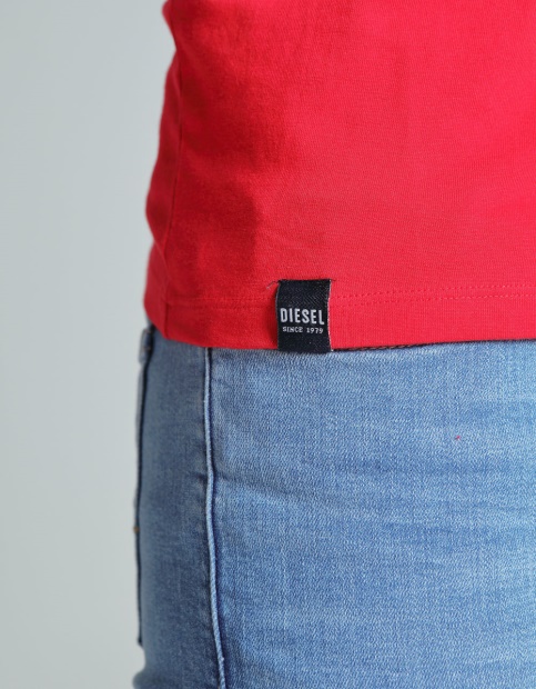 Basic Scott O Neck Tee Barbados Cherry Diesel UK Red