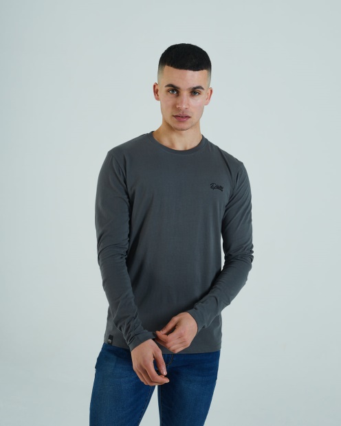 Basic Scott L/S Tee Granite Diesel UK Grey