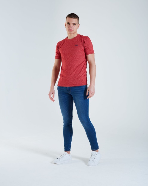 Red Diesel UK Basic Matt O Neck Tee Barbados Cherry