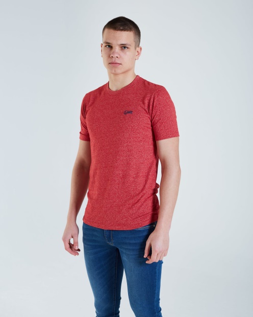 Red Diesel UK Basic Matt O Neck Tee Barbados Cherry