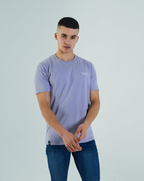 Purple Basic Scott O Neck Tee Sunset Purple Diesel UK