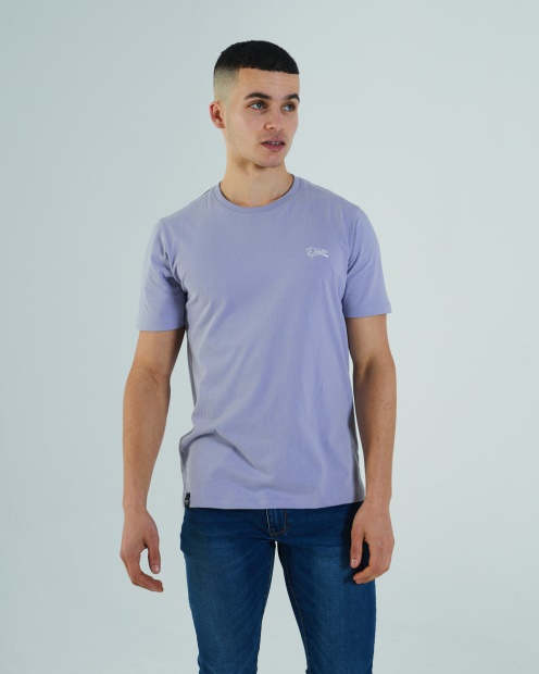 Purple Basic Scott O Neck Tee Sunset Purple Diesel UK