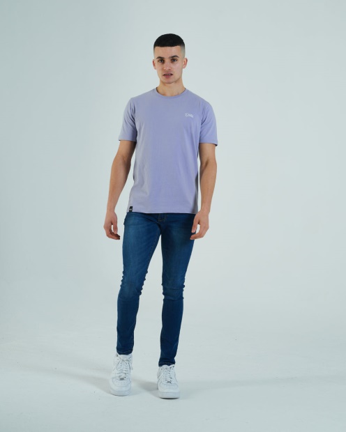 Purple Basic Scott O Neck Tee Sunset Purple Diesel UK
