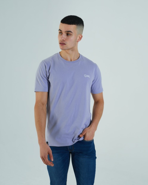 Purple Basic Scott O Neck Tee Sunset Purple Diesel UK