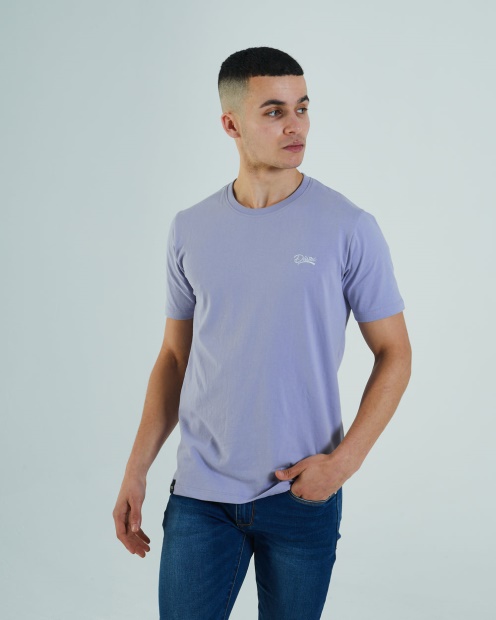 Purple Basic Scott O Neck Tee Sunset Purple Diesel UK