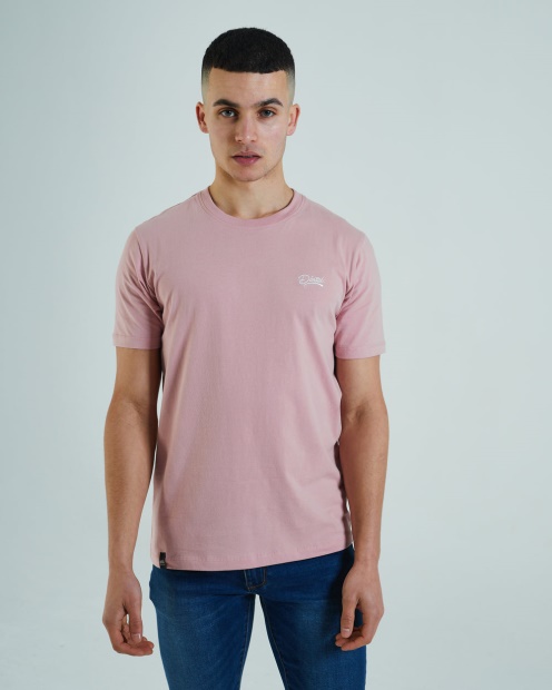 Diesel UK Basic Scott O Neck Tee Cherry Pink