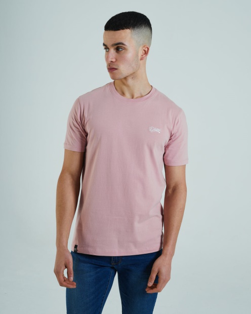 Diesel UK Basic Scott O Neck Tee Cherry Pink