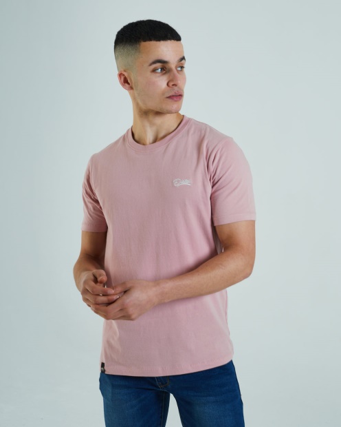 Diesel UK Basic Scott O Neck Tee Cherry Pink