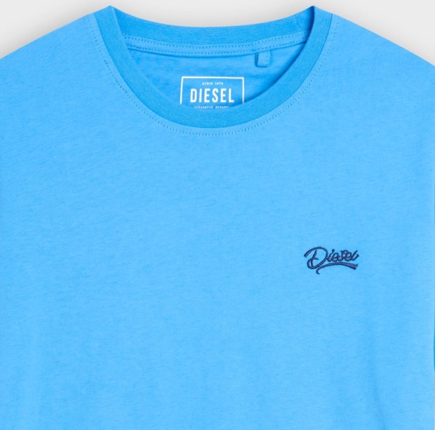 Basic Scott O Neck Tee Bonnie Diesel UK Blue