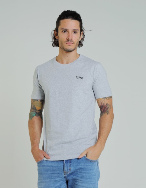 Light Grey Basic Scott O Neck Tee Pebble Diesel UK