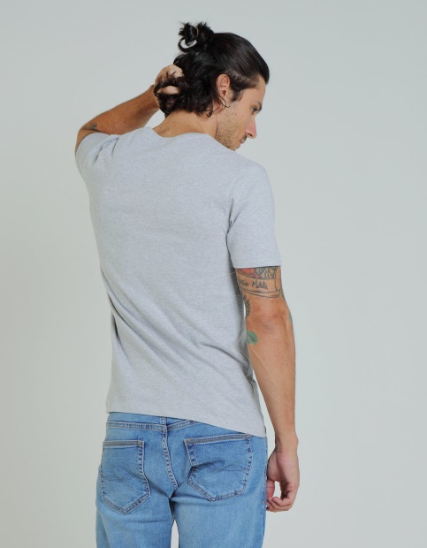 Light Grey Basic Scott O Neck Tee Pebble Diesel UK