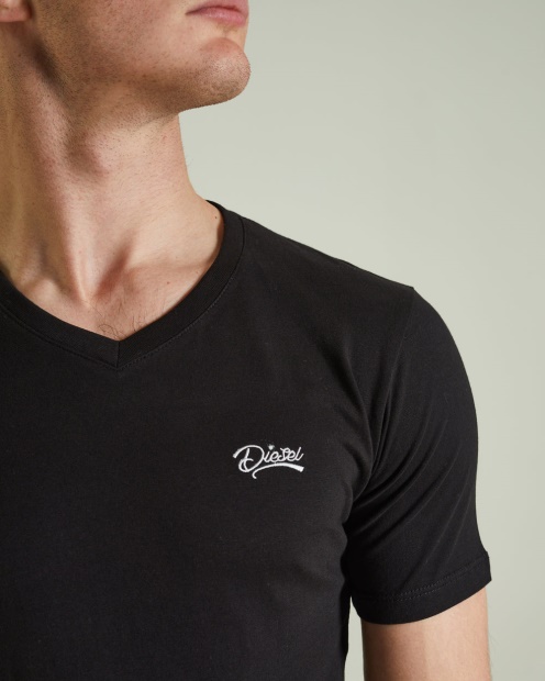 Diesel UK Basic Scott V Neck Tee Black