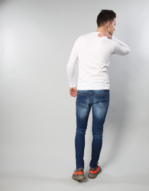 Basic Scott L/S Tee Optic Diesel UK White