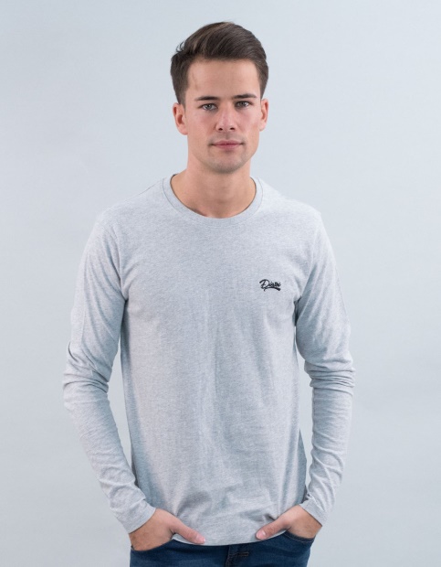 Diesel UK Basic Scott L/S Tee Pebble Light Grey