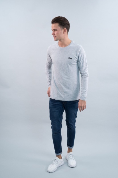 Diesel UK Basic Scott L/S Tee Pebble Light Grey