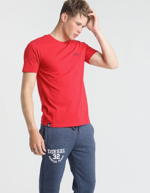 Basic Scott O Neck Tee Jester Red Diesel UK