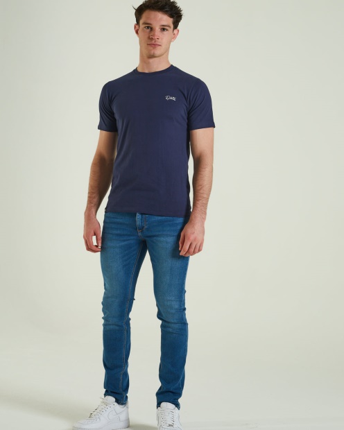 Basic Scott O Neck Tee Pure Navy Diesel UK