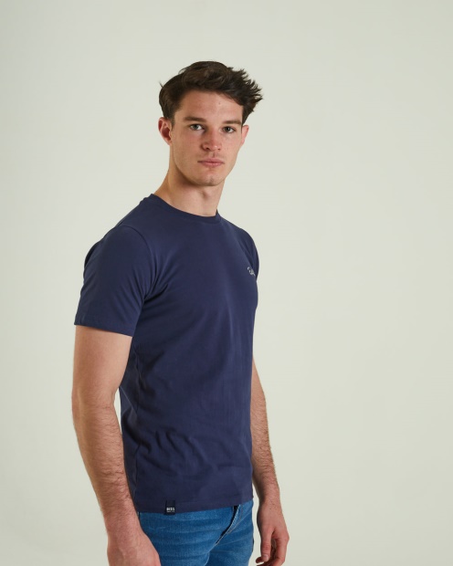 Basic Scott O Neck Tee Pure Navy Diesel UK