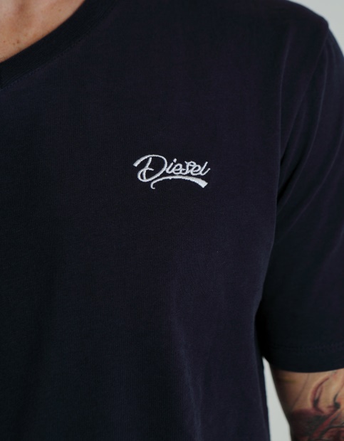 Basic Scott V Neck Tee Pure Diesel UK Navy